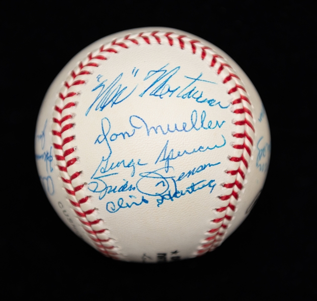 Lot of (3) Multi-Signed Baseballs w. 1950s Giants Ball & HOFers Monte Irving, Ralph Kiner & Willie Stargell - JSA Auction Letter