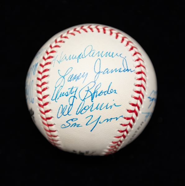 Lot of (3) Multi-Signed Baseballs w. 1950s Giants Ball & HOFers Monte Irving, Ralph Kiner & Willie Stargell - JSA Auction Letter