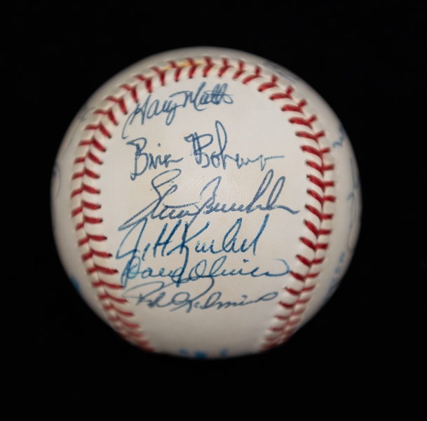 Lot of (3) Multi-Signed Baseballs w. 1950s Giants Ball & HOFers Monte Irving, Ralph Kiner & Willie Stargell - JSA Auction Letter