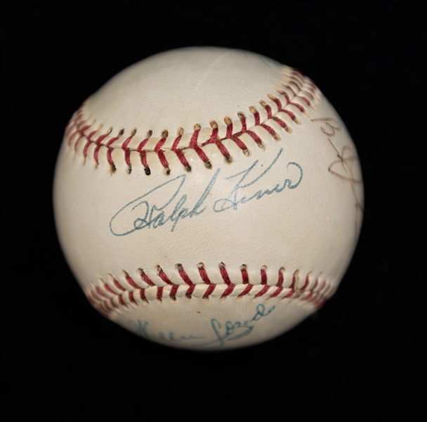 Lot of (3) Multi-Signed Baseballs w. 1950s Giants Ball & HOFers Monte Irving, Ralph Kiner & Willie Stargell - JSA Auction Letter