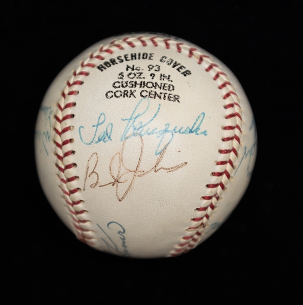 Lot of (3) Multi-Signed Baseballs w. 1950s Giants Ball & HOFers Monte Irving, Ralph Kiner & Willie Stargell - JSA Auction Letter