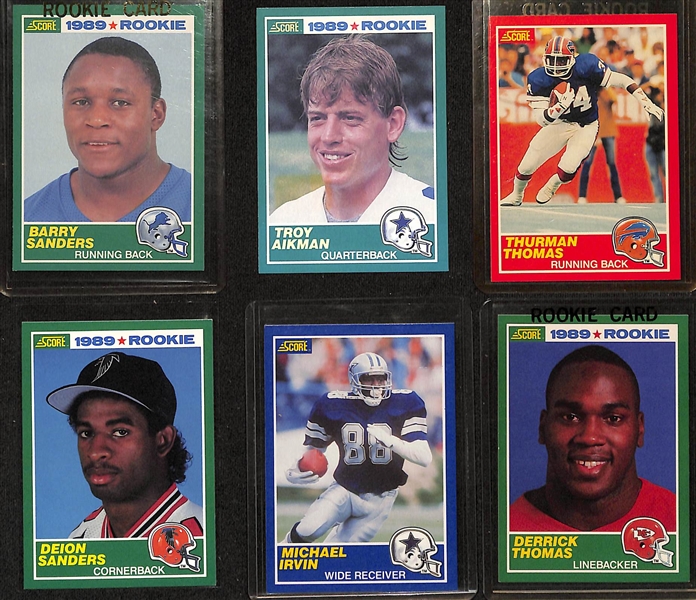 1989 Score Football Complete Set of 330 Cards w. Barry Sanders & Troy Aikman Rookies