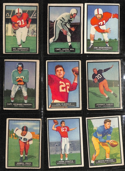 1951 Topps Magic Complete Football Set of 75 Cards w. Babe Parilli & Vic Janowicz