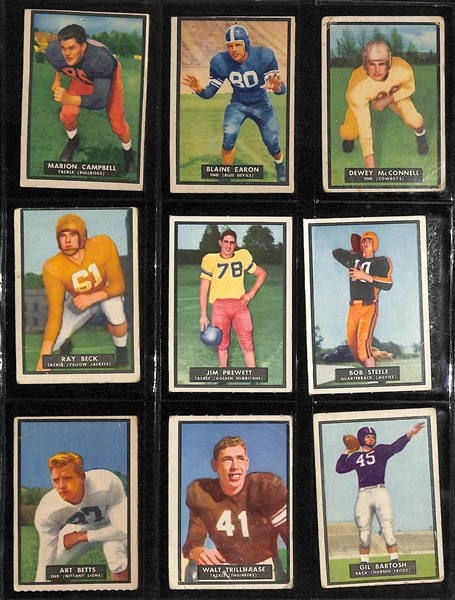 1951 Topps Magic Complete Football Set of 75 Cards w. Babe Parilli & Vic Janowicz