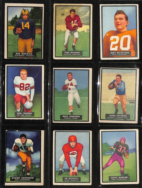 1951 Topps Magic Complete Football Set of 75 Cards w. Babe Parilli & Vic Janowicz