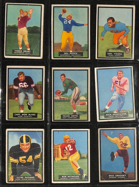 1951 Topps Magic Complete Football Set of 75 Cards w. Babe Parilli & Vic Janowicz