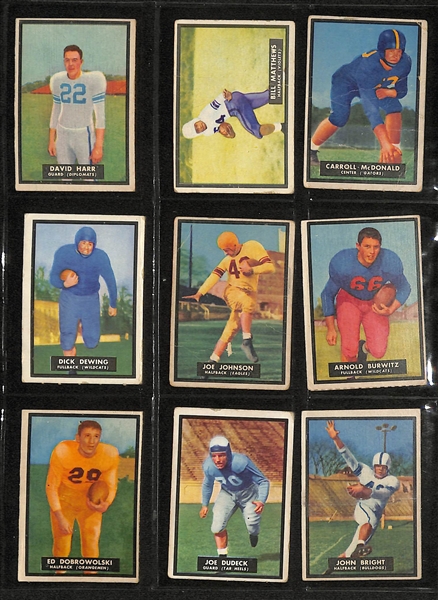 1951 Topps Magic Complete Football Set of 75 Cards w. Babe Parilli & Vic Janowicz