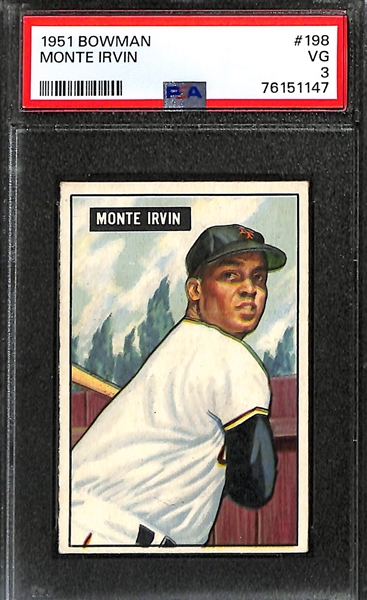 1951 Bowman Rookie Lot - Monte Irvin #198 (PSA 3) & Nelson Nellie Fox #232 (PSA 4)