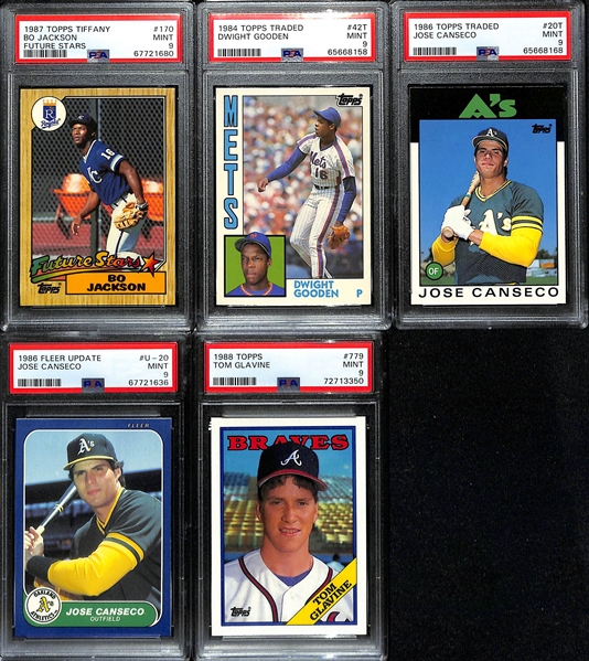 Lot of (13) PSA Graded 9 Baseball Cards w/ Mostly Rookies inc. (4) Derek Jeter Rookies, 1983 Fleer Tony Gwynn, + 