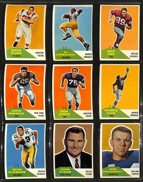 1960 Fleer Football Complete Set of 132 Cards w. Jack Kemp Rookie Card