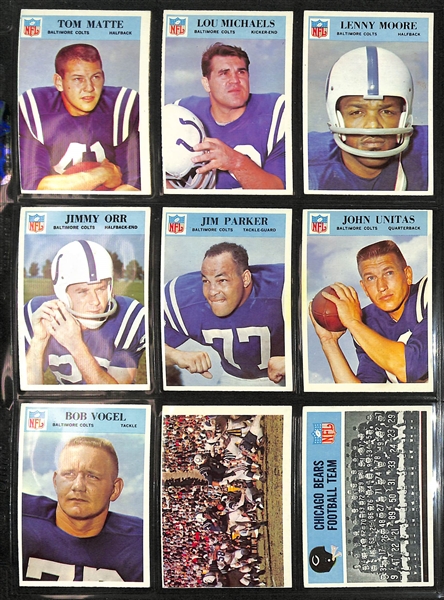 1966 Philadelphia Football Complete Set of 198 Cards w. Gale Sayers Rookie Card & Jim Brown