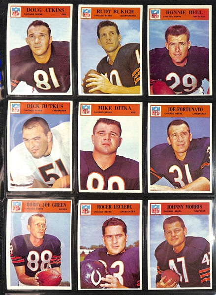 1966 Philadelphia Football Complete Set of 198 Cards w. Gale Sayers Rookie Card & Jim Brown