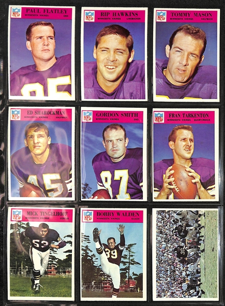 1966 Philadelphia Football Complete Set of 198 Cards w. Gale Sayers Rookie Card & Jim Brown