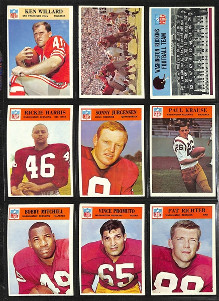 1966 Philadelphia Football Complete Set of 198 Cards w. Gale Sayers Rookie Card & Jim Brown