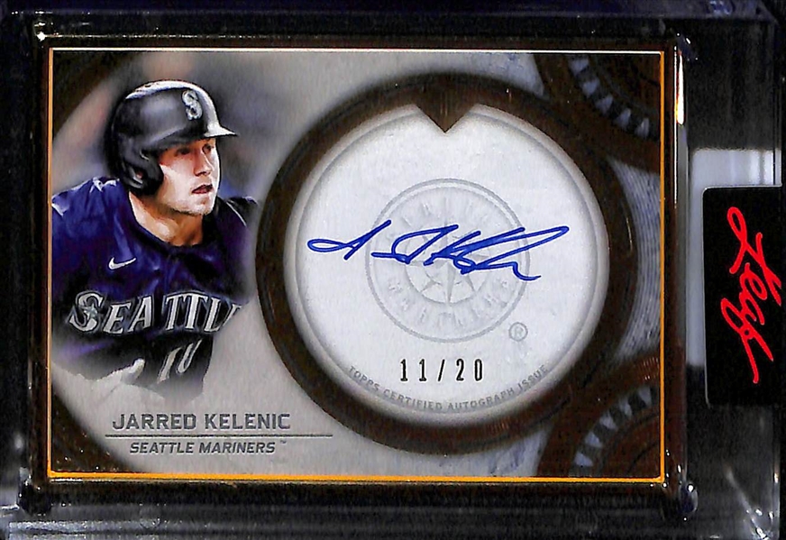 Lot of (2) 2022 Topps Transcendent Baseball Autographs- Ryne Sandberg Green (#/15) and Jarred Kelenic (#/20) 