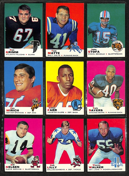 1969 Topps Football Complete Set of 263 Cards w. Larry Csonka & Brian Piccolo Rookie Cards