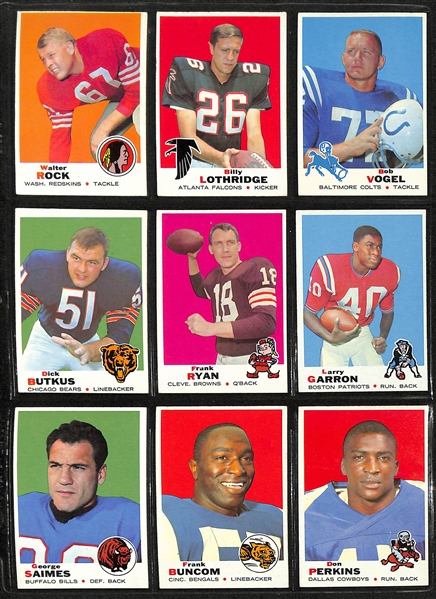 1969 Topps Football Complete Set of 263 Cards w. Larry Csonka & Brian Piccolo Rookie Cards