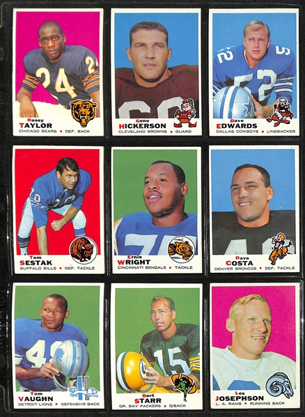 1969 Topps Football Complete Set of 263 Cards w. Larry Csonka & Brian Piccolo Rookie Cards