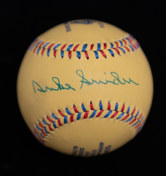 Lot of (2) Hall of Fame Signed Baseballs- Duke Snider (Signed on Duke Snider Commemorative Ball), Phil Rizzuto - JSA COA