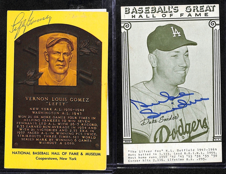 Lot of (18) Hall of Fame Signed First Day Issues inc. Lou Brock, Lefty Gomez, Duke Snider, Harmon Killebrew, + (JSA Auction Letter)