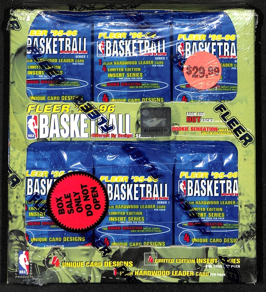 1995-96 Fleer Series 1 Basketball Sealed Box w/ 24 Packs