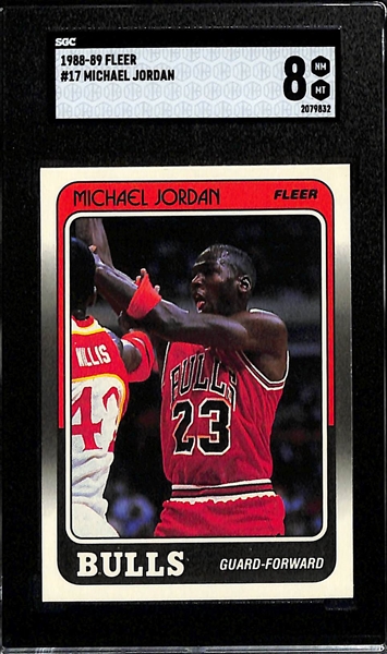 1988-89 Fleer Michael Jordan #17 Graded SGC 8 (3rd Year Michael Jordan Card)