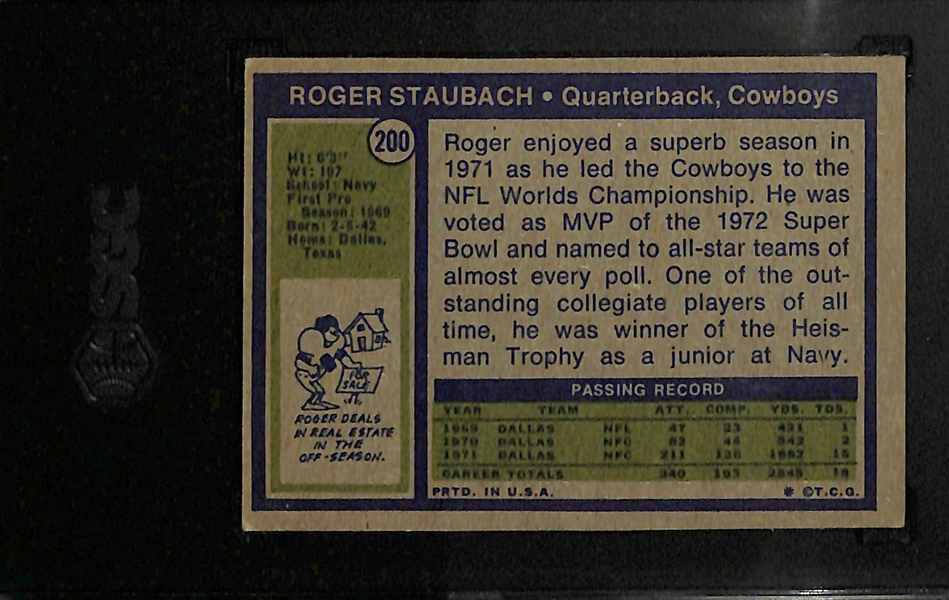 1972 Topps Roger Staubach Rookie Card #200 Graded SGC 5