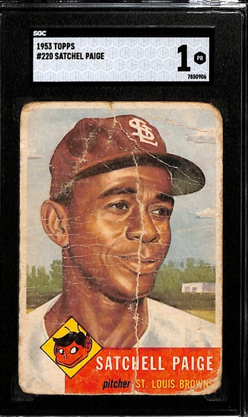 1953 Topps Satchel Paige #220 Graded SGC 1