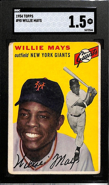 1954 Topps Willie Mays #90 Graded SGC 1.5