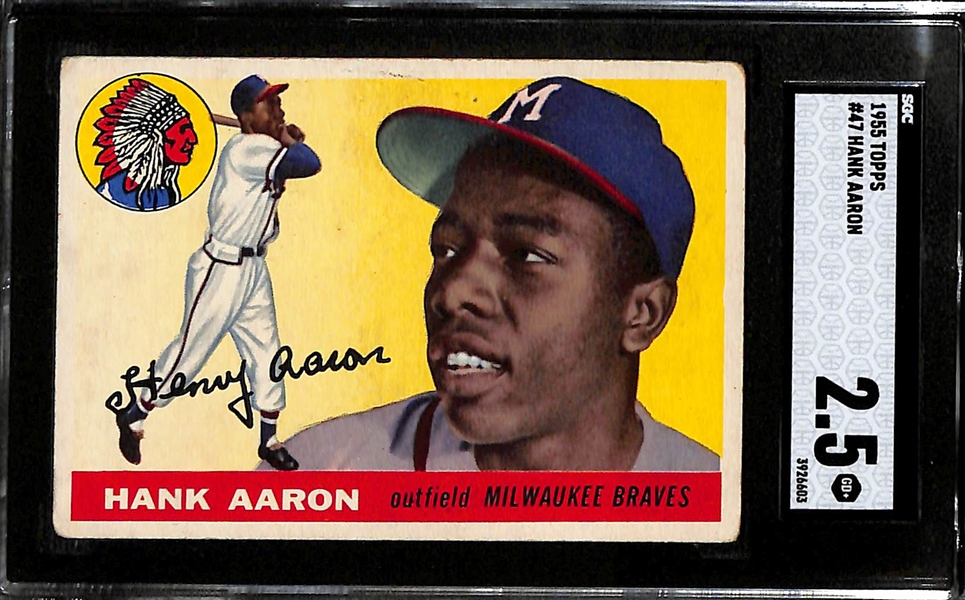 1955 Topps Hank Aaron #47 Graded SGC 2.5