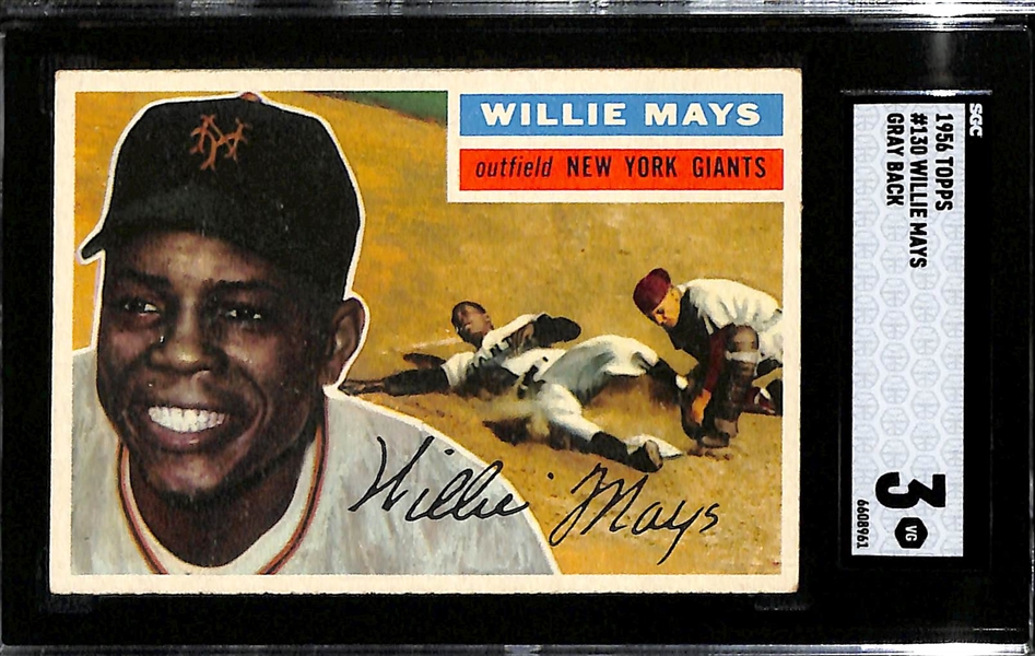 1956 Topps Willie Mays #130 Graded SGC 3