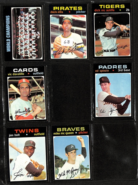 1971 Topps Baseball Complete Set of 752 Cards w. Baker/Baylor Rookie Card
