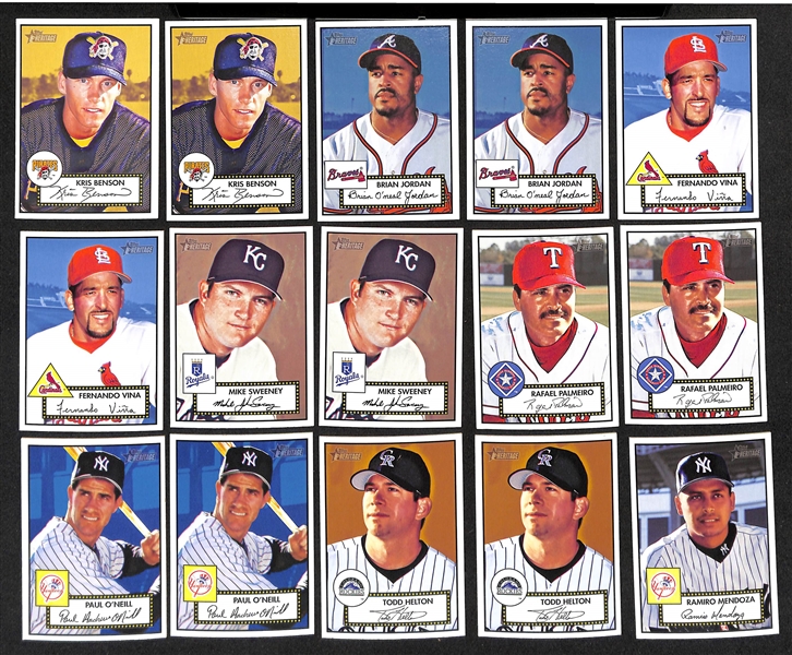 Lot of (3) 2001 Topps Heritage Baseball Partial Sets inc. Insert Sets