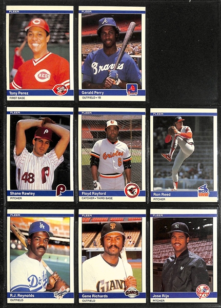 1984 Fleer Update Baseball Complete Set of 132 Cards w. Kirby Puckett & Roger Clemens Rookie Cards