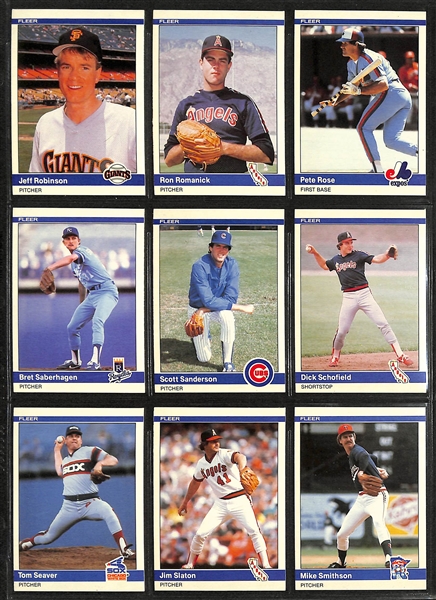 1984 Fleer Update Baseball Complete Set of 132 Cards w. Kirby Puckett & Roger Clemens Rookie Cards