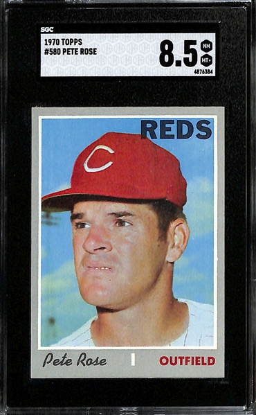 Pack-Fresh 1970 Topps Pete Rose #580 Graded SGC 8.5