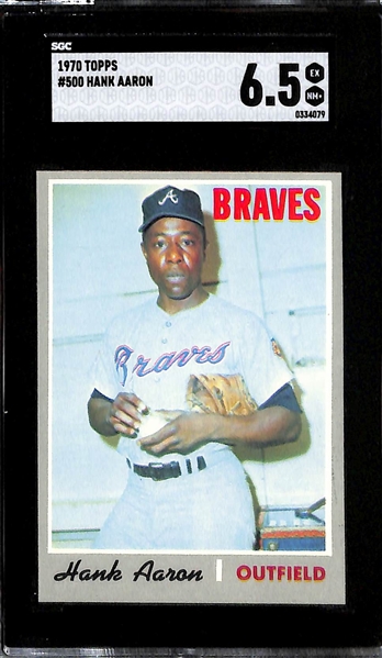 1970 Topps Lot - Tom Seaver #300 (SGC 7.5) & Hank Aaron #500 (SGC 6.5)