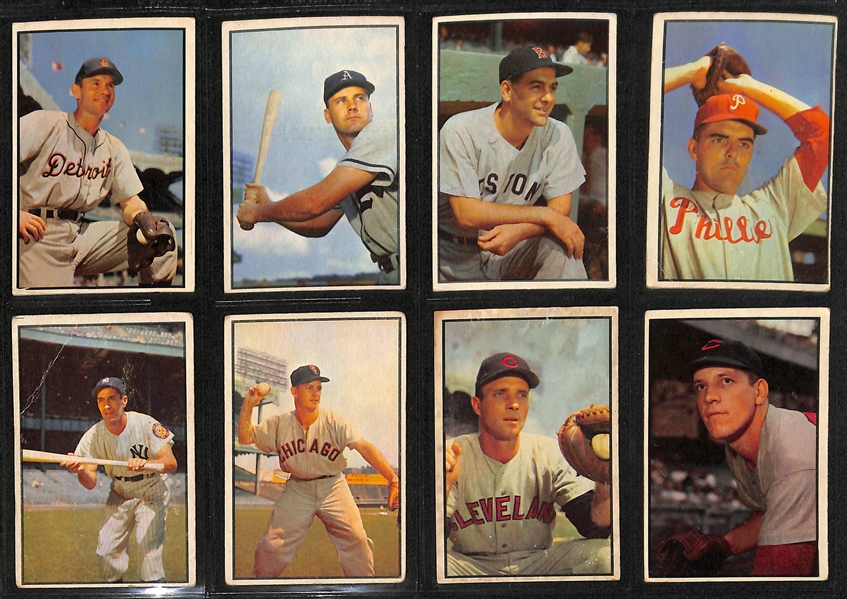 Lot of (90) Color/(5) B & W 1953 Bowman Baseball Cards w. Richie Ashburn 