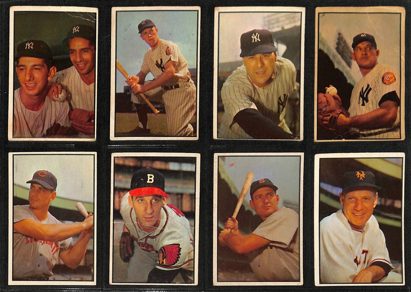 Lot of (90) Color/(5) B & W 1953 Bowman Baseball Cards w. Richie Ashburn 