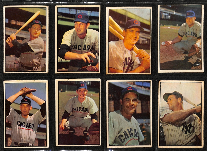 Lot of (90) Color/(5) B & W 1953 Bowman Baseball Cards w. Richie Ashburn 