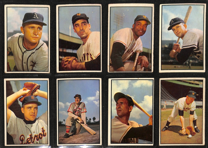 Lot of (90) Color/(5) B & W 1953 Bowman Baseball Cards w. Richie Ashburn 