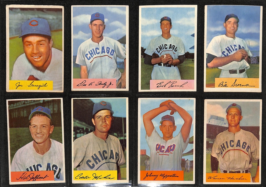 Lot of (32) 1954 Bowman & (15) 1955 Bowman Baseball Cards w. (2) 1955 Yogi Berra