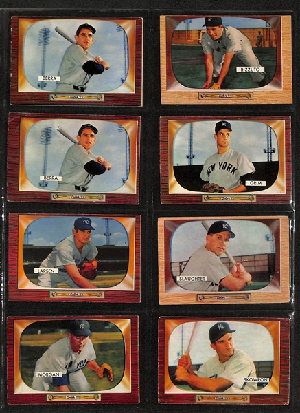 Lot of (32) 1954 Bowman & (15) 1955 Bowman Baseball Cards w. (2) 1955 Yogi Berra