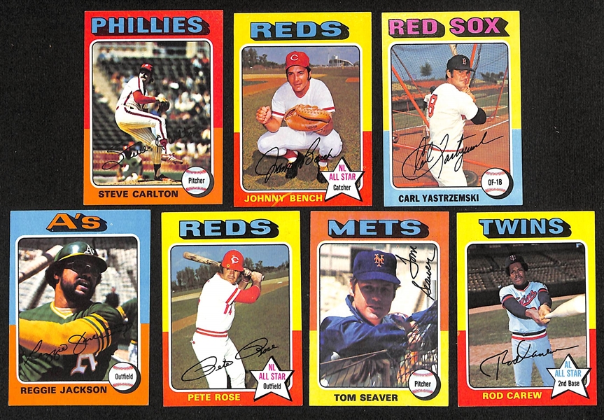 1975 Topps Baseball Complete Set of 660 Cards w. Brett & Yount Rookie Cards