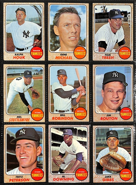  Lot of (100) 1966-1969 Topps NY Yankees Cards w. 1966 Whitey Ford