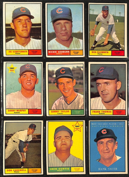  Lot of (150) 1960-1964 Topps Chicago Cubs w. 1963 Lou Brock