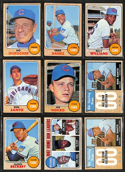  Lot of (150) 1965-1969 Topps Chicago Cubs w. 1965 Ernie Banks