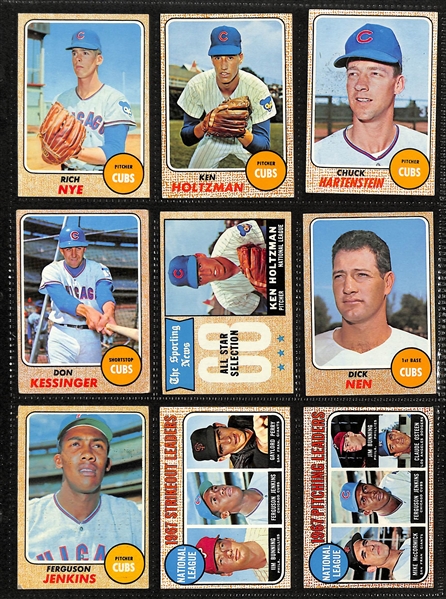  Lot of (150) 1965-1969 Topps Chicago Cubs w. 1965 Ernie Banks