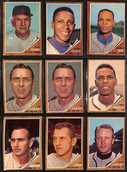  Lot of (200+) 1962-1969 Topps New York Mets w. 1962 Casey Stengel