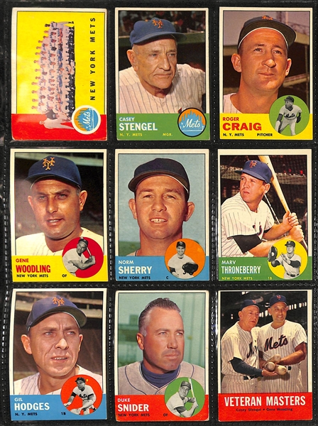  Lot of (200+) 1962-1969 Topps New York Mets w. 1962 Casey Stengel